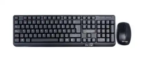 Teclado y Mouse inalámbrico Vorago KIT 302, 2.4GHz, 10m alcance, 1600 DPI.