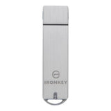 Memoria USB Kingston IronKey S1000 Flash 32GB Encriptado Criptochip Integrado Color Plata