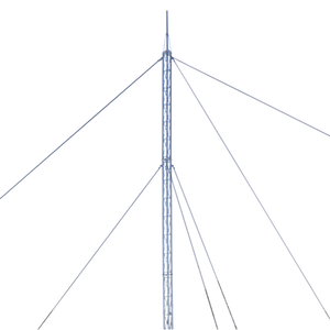 Kit de Torre Arriostrada de Techo de 24 m con Tramo STZ30G Galvanizada por Inmersión en Caliente (No incluye retenida).