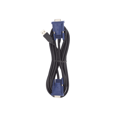 PLANET KVM-KC1-3 cable para video, teclado y ratón (kvm) Negro, Azul 3 m