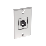Placa de Pared Telefónica, Salida de 1 Puerto Keystone, con Jack Cat6 Estilo 110 de Impacto, de Acero Inoxidable