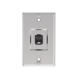 Placa de Pared Telefónica, Salida de 1 Puerto Keystone, con Jack Cat6 Estilo 110 de Impacto, de Acero Inoxidable
