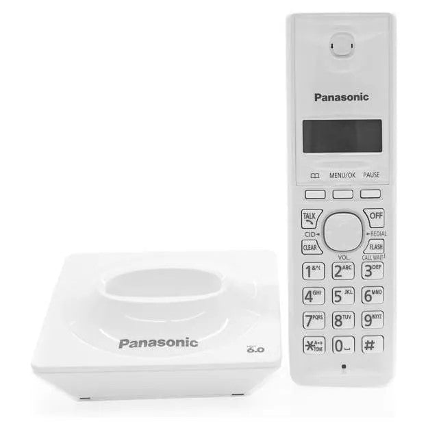 Panasonic Teléfono Inalámbrico KX-TG1711MEW, 1 Línea, 10 Horas Batería, Blanco