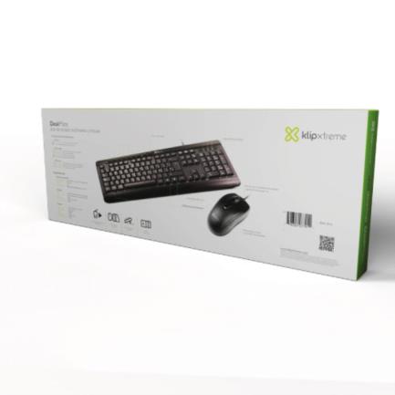 Teclado y mouse cableado Klip Xtreme DeskMate KCK-251S