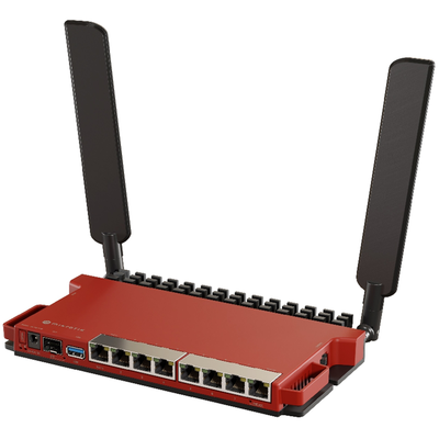 L009UIGS-2HAXD-IN - L009UiGS-2HaxD-IN, Ruteador WiFi-6 574Mbps, CPU 800MHz, 512M RAM, 8xGEth, 1xSFP 2.5G, Serie y USB, RouterOS v7