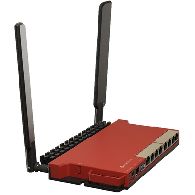 L009UIGS-2HAXD-IN - L009UiGS-2HaxD-IN, Ruteador WiFi-6 574Mbps, CPU 800MHz, 512M RAM, 8xGEth, 1xSFP 2.5G, Serie y USB, RouterOS v7