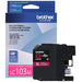 LC103M - Brother LC103M cartucho de tinta 1 pieza(s) Original Alto rendimiento (XL) Magenta