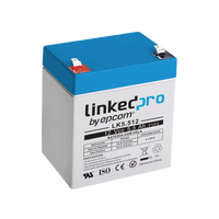 Bateria Epcom LK5.512 12 Vcc 5.5 Ah UL tecnologia AGM-VRLA uso en equipo electronico alarmas de intrusion incendio control de acceso video vigilancia terminales F1 incluye adaptador para terminal F2
