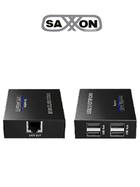 Saxxon LKV100USB extensor audio/video Transmisor y receptor de señales AV Negro