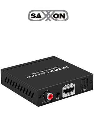 Separador de Audio HDMI Saxxon LKV3061, Extracción de Video y Audio, SPDIF Coaxial/3.5mm, 4Kx2K 60Hz