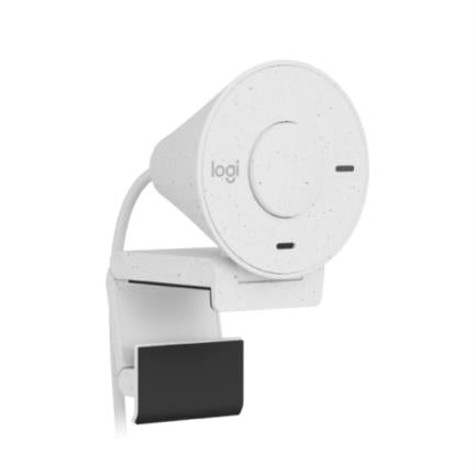 Cámara Web Logitech Brio 300 1080p USB-C con Corrección Iluminación Automática Micrófono Color Blanco Crudo