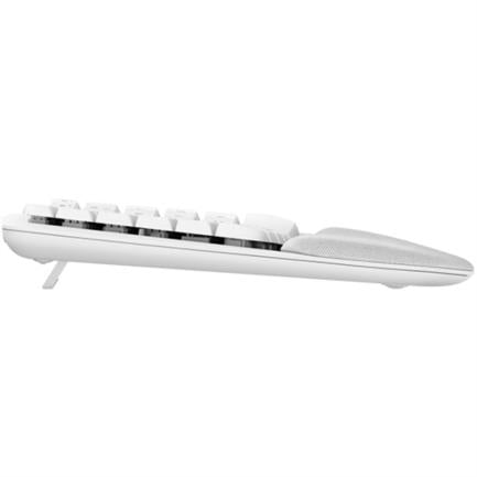 Teclado Inalámbrico Logitech Wave Keys, Alcance 10m, Color Blanco, Ergonómico, Silencioso