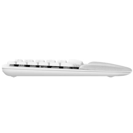 Teclado Inalámbrico Logitech Wave Keys, Alcance 10m, Color Blanco, Ergonómico, Silencioso