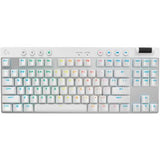TECLADO LOGITECH PRO X TKL LIGHTSPEED BT USB RGB WHITE, Compacto, Inalámbrico, Retroiluminación LED