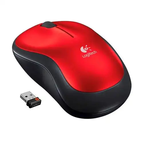 LOG-910-003635 - MOUSE INALAMBRICO LOGITECH M185 COLOR NEGRO/ROJO, OPTICO, 1000 DPI, 3 BOTONES, WIN/MAC/ LIN