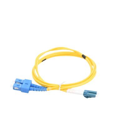 Cable de Fibra Óptica Monomodo UPC Duplex LC-SC, 2mm, 1m, Amarillo