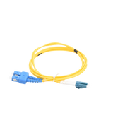 Cable de Fibra Óptica Monomodo UPC Duplex LC-SC, 2mm, 1m, Amarillo