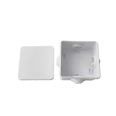 LP-WBX-80 - LinkedPro Caja Estanca IP55 80x80x50 mm, 4 Entradas, Tornillería Incluida