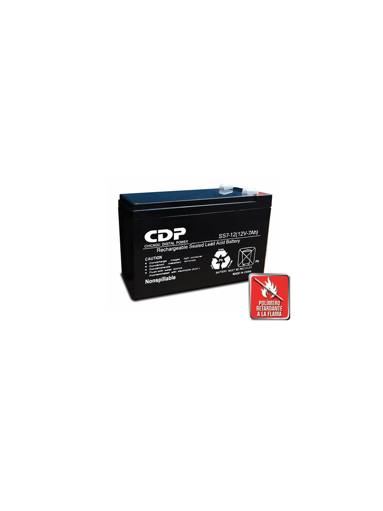 7 12v 7a - libre de mantenimiento - fácil instalación - compatible con cctv y dsc Batería B-12/7 | SLB 12-7