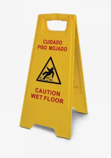 LETRERO INDICADOR DE ''PISO MOJADO'' ALTURA 64CM
ANCHO 31CM