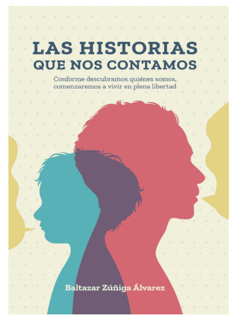 LIBRO LAS HISTORIAS QUE NOS CONTAMOS - Por Baltazar Zuniga, 300 páginas, tapa dura, español