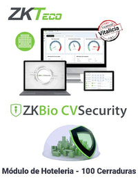 ZKTECO Licencia Módulo Hotelería BioCVsecurity 100 Cerraduras, PoE, IP