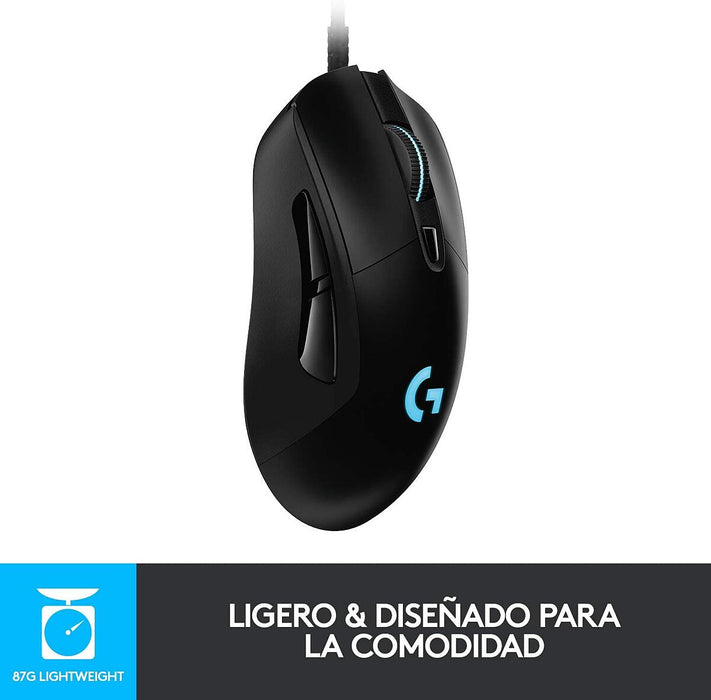 Mouse Hero Gaming Logitech G403, Iluminado, Programable - 910-005631