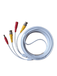 Cable Coaxial Armado 10m Video/Energía Blanco HD BNC/Energía AHD/CVI/TVI/CVBS
