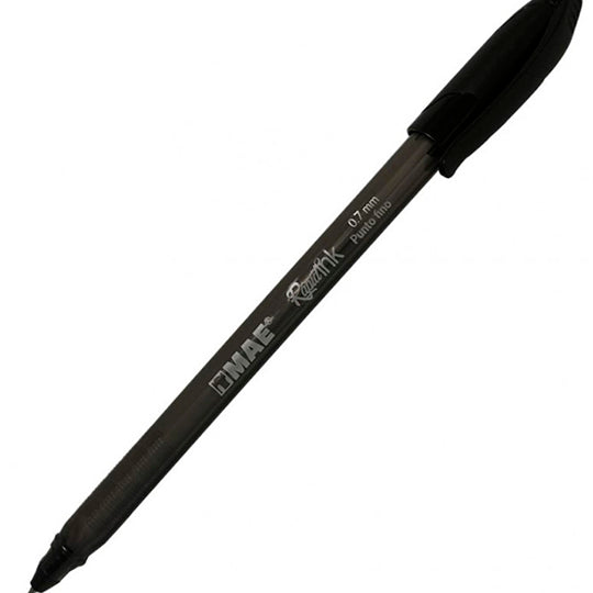 Boligrafo MAE negro punto fino 0.7 mm ca