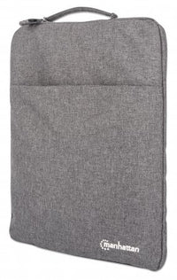Manhattan Funda para portátil Seattle 15,6", gris, acolchada, interior extra suave, compartimento pr