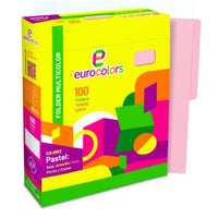 Folder Mapasa Carta Multicolor Color Rosa Pastel Pqte 100F, PU0034