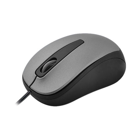 Mouse Optico Quaroni Alambrico Color Gris 1200 Dpi FullOffice.com