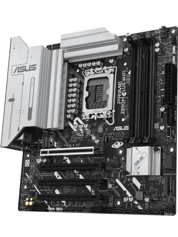Placa Base ASUS PRIME Z890M-PLU Micro-ATX, USB 3.2 Gen 2, DDR4 128GB, PCIe 4.0