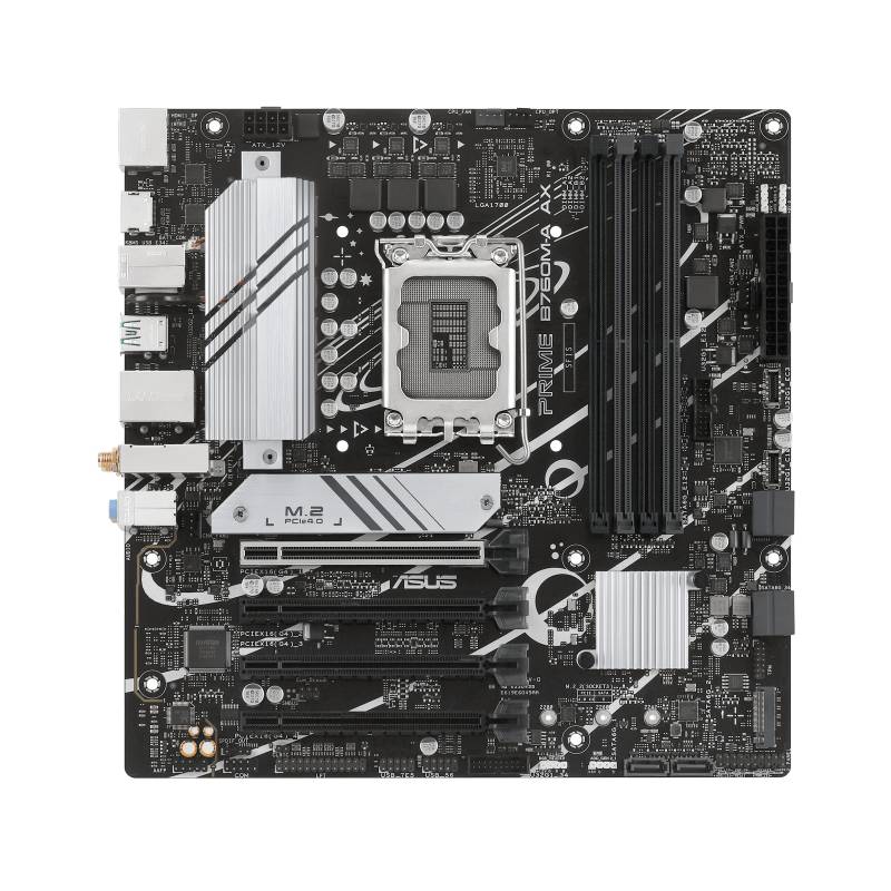 Placa Madre ASUS PRIME B760M-A AX, Micro-ATX, USB 3.2, M.2 NVMe, 4 Ranuras DIMM