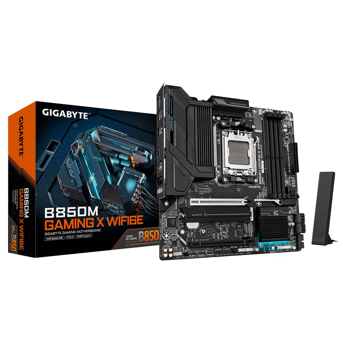 B850M GAMING X WF6E - MOTHERBOARD GIGABYTE (B850M GAMING X WF6E) SOCKET AM5,4*DDR5 5200MHZ,HDMI,2*DP,WIFI,BT,ATX
