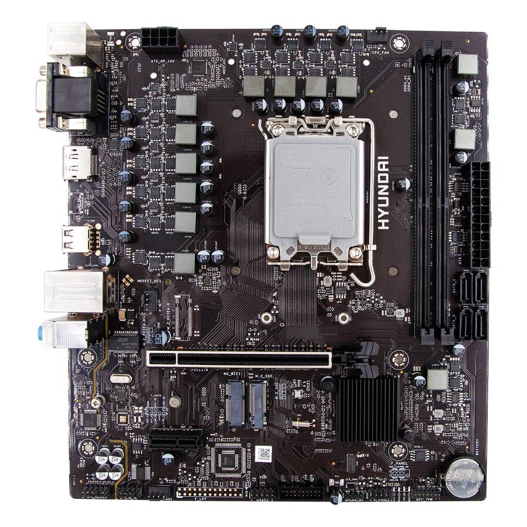 Placa Base HYUNDAI HTH610A01 con 4 Ranuras DIMM DDR4, 2 Puertos M.2 y Soporte para Procesadores Intel