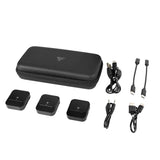 Kit 2 Microfonos Lavalier Game Factor USB 2.4GHz Cancelación de Ruido Negro