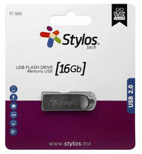 Stylos STMUS516B unidad flash USB 16 GB USB tipo A 2.0 Plata