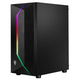 Gabinete Gamer MSI MAG Vampiric 100R Mid Tower ITX mATX ATX 2xFan Cristal Templado Color Negro