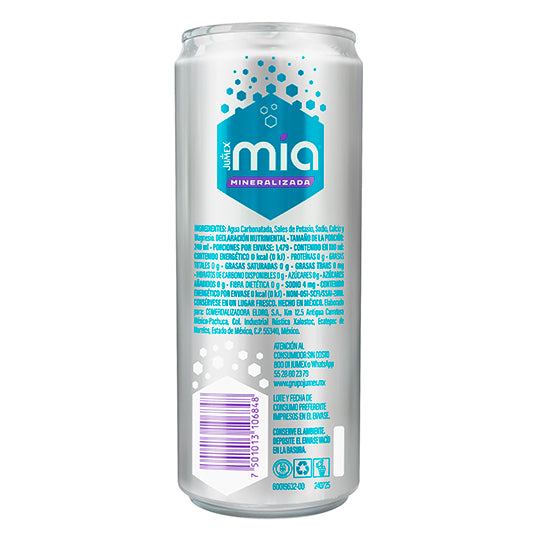 AGUA MINERALIZADA MIA 355 ML C/12 PZAS