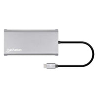 Manhattan Docking Station USB-C para Triple Monitor Laptop Alámbrico USB 3.2 Gen 1 (3.1 Gen 1) Type-C 4 2