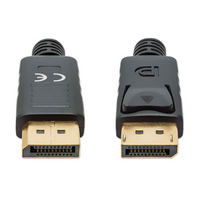 Manhattan Cable DisplayPort 1.4, 8K@60 Hz, 3 m, compatible con 8K, 4K y 1080p, macho a macho, con pestañas de bloqueo, totalmente apantallado, negro, garantía de por vida, equivalente a DP14MM3M Cable Derecho Derecho Oro 1.4