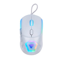 Game Factor MOG530-WH ratón Juego Ambidiestro USB tipo A 12000 DPI, Blanco