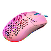 MOUSE VORAGO GAME FACTOR MOG601 ROSA OPTICO 16000 DPI 7 BOTONES ULTRALIGHT RGB