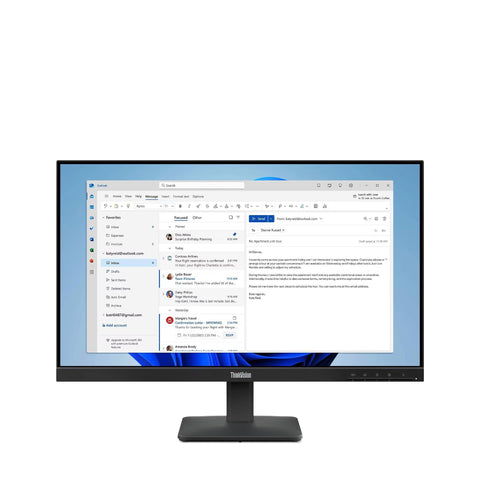 64B5KAR1LA - MONITOR LENOVO THINKVISION S24-4E / 23.8” FHD /1920X1080 / HDMI-VGA / 100HZ / NEGRO / 3 AÑOS DE GARANTIA