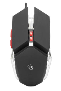 Manhattan Mouse óptico Gaming LED con cable Ratón 1 Juego USB tipo A Óptico