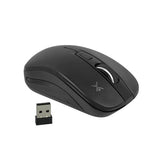 Perfect Choice PC-044758 ratón Viajes Ambidiestro RF inalámbrico Óptico 1600 DPI, Negro