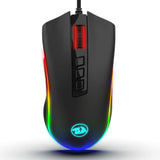 REDRAGON M711 COBRA CHROMA, Mouse optico, Diestro, USB tipo A, 10000 DPI