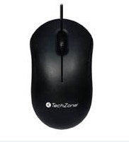 TechZone TZMOU01 ratón Oficina Ambidextro USB tipo A Óptico 800 DPI