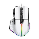 Game Factor MOG602-WH ratón Juego Diestro USB tipo A Opto-mecánica 19000 DPI, Blanco